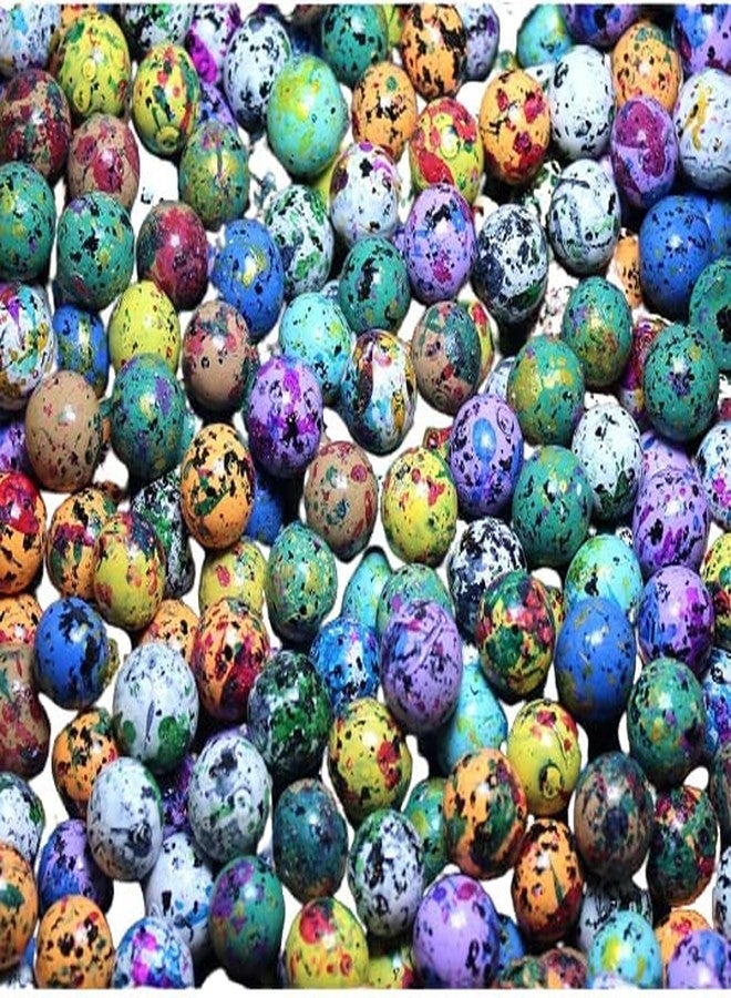 Parakh Decorative Multicolour Round Printed Balls Marble Pebbles for Vase Fillers, Glass Gems Stone, Aquarium Fish Tank, Party Decoration 400gm - Image 3